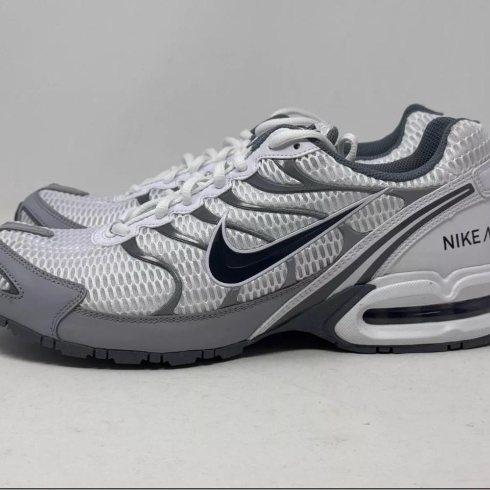 Nike Air Max::  Men's White and Gray Sneakers